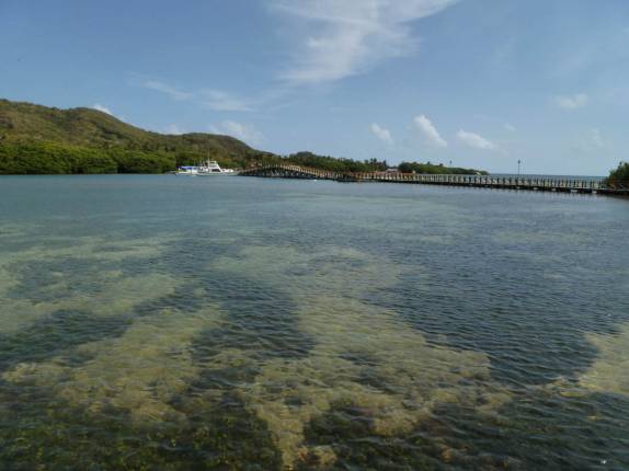 Ponte que liga as ilhas de Providencia e Santa Catalina, na Colômbia
